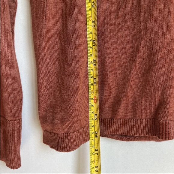 Lululemon Back To Balance Sz 8 LS Sweater Rustic Clay Open Back Cashmere READ - Picture 10 of 10